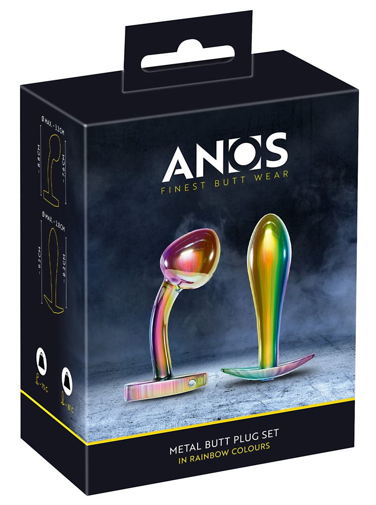 Set Duo Plugs Anaux Rainbow - Plaisir Anal et Prostatique