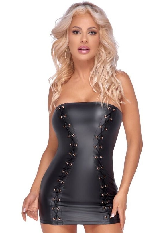 Strapless dress with lacing