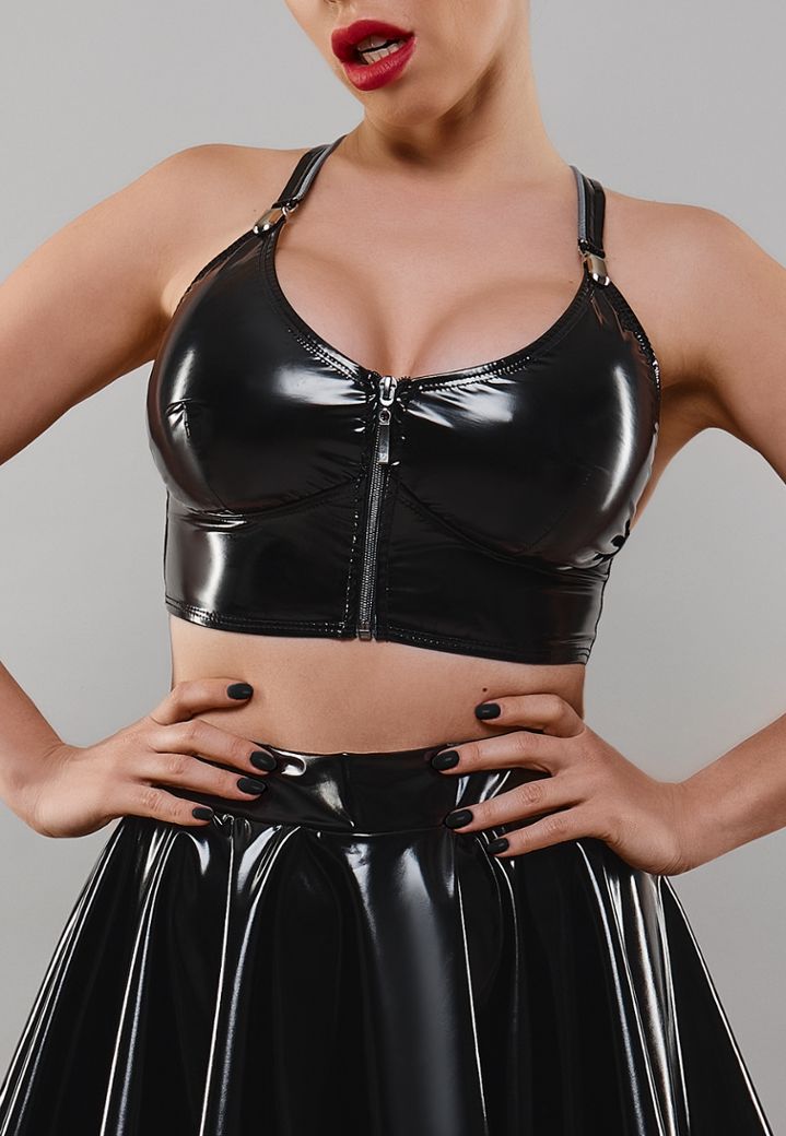 Mistress Oscura Zip Top με φερμουάρ