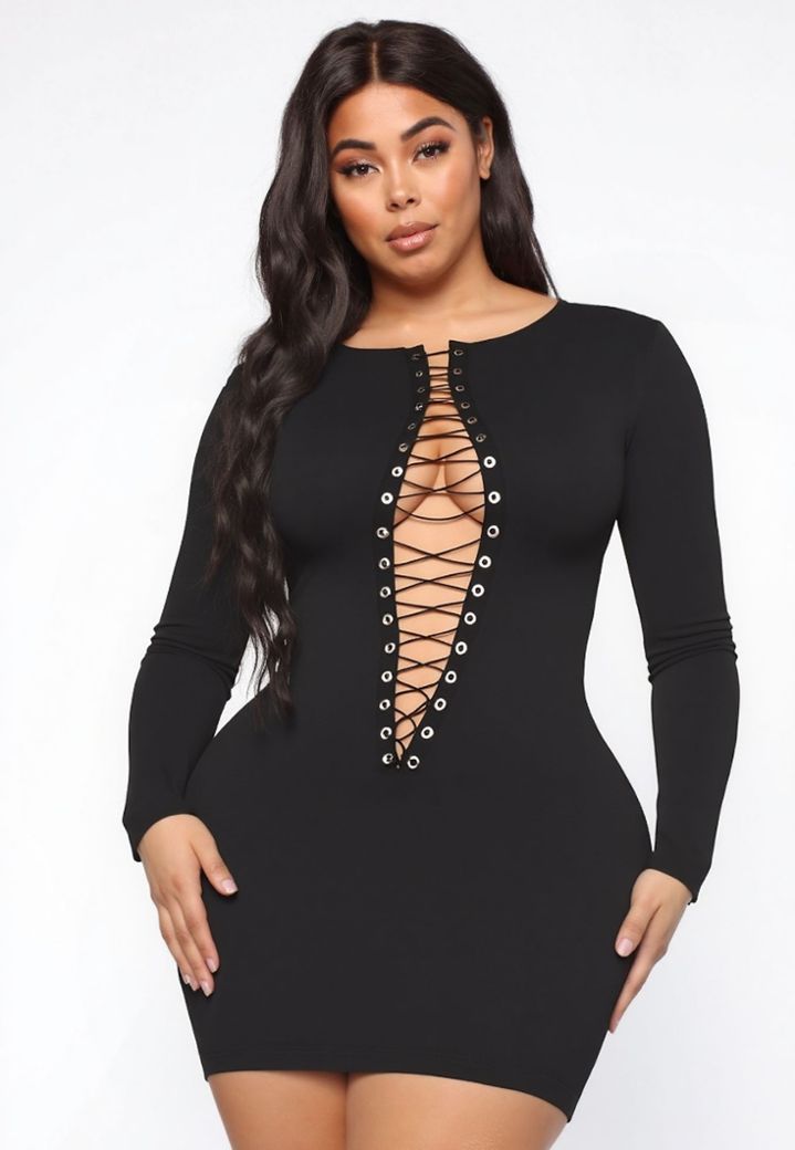 Vestido Cordões Sensual - Preto Provocante