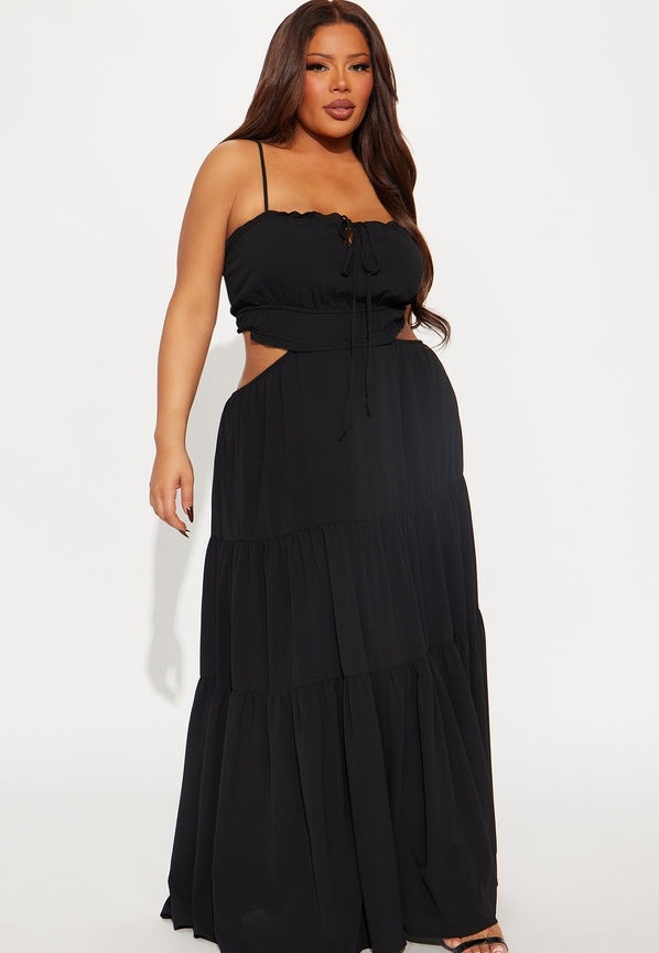 Sérénade Bohème: Maxi Crepe Dress, Elegance and Lightness