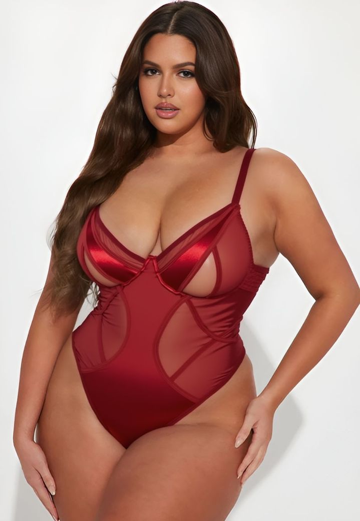 Envidia Bodystring - Rotes Netz Satin