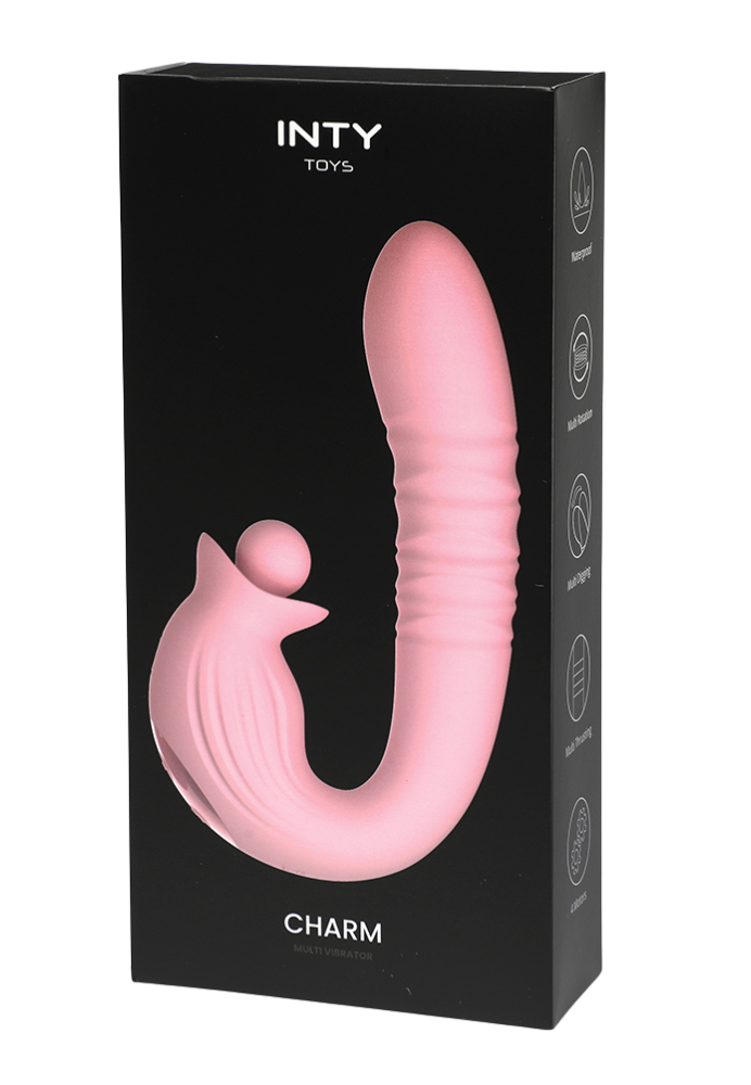 Vibrador multifunções Charm rosa - Estimulação extra do clitóris