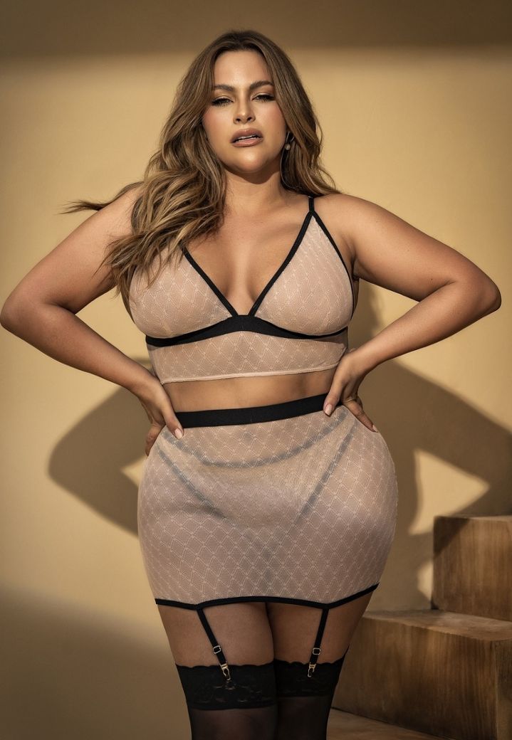 Conjunto de três peças Anna Nude