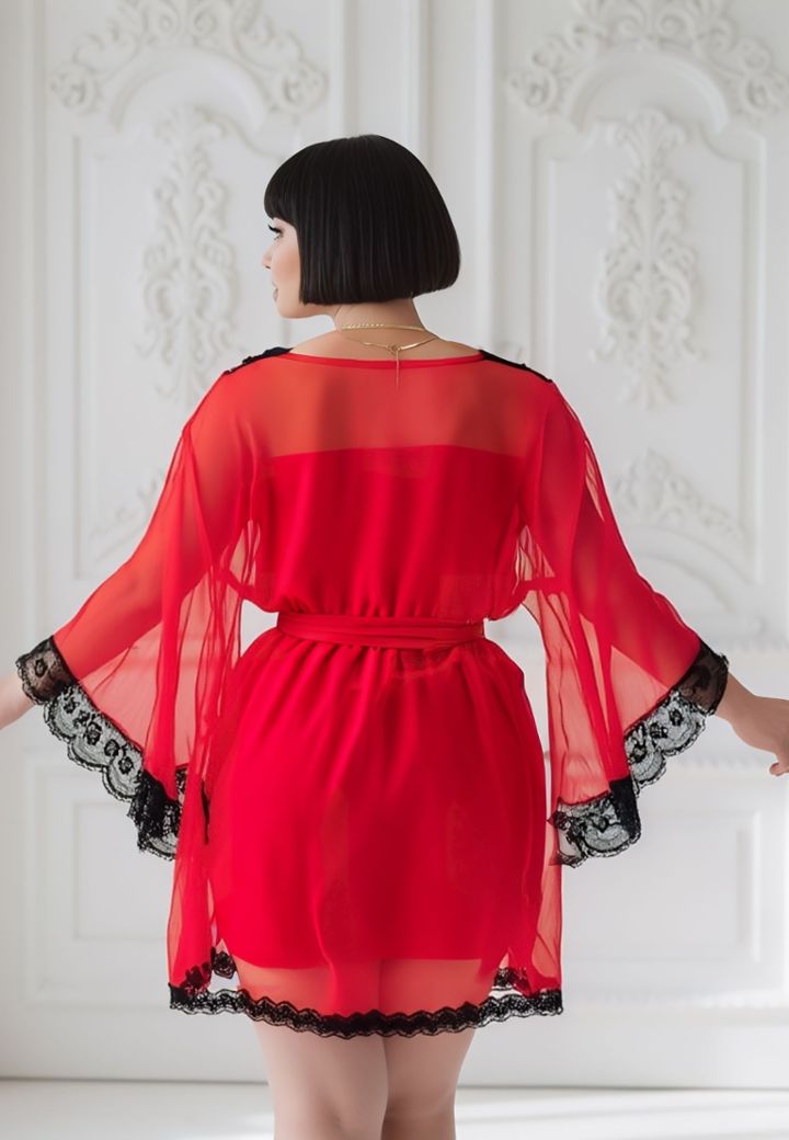 Voluptuosa - Διαφανές Negligé και Συντονισμένο String